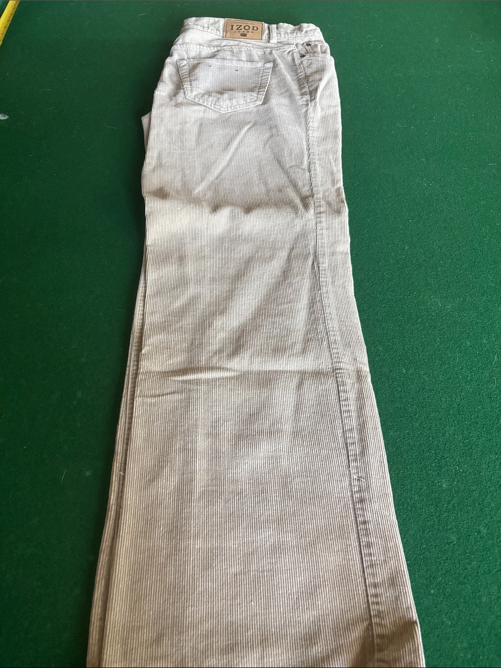 Izod Light Gray Corduroy Straight-Leg Pants